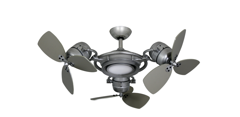 TriStar II 3x 18 in. Brushed Nickel Triple Ceiling Fan and LED .