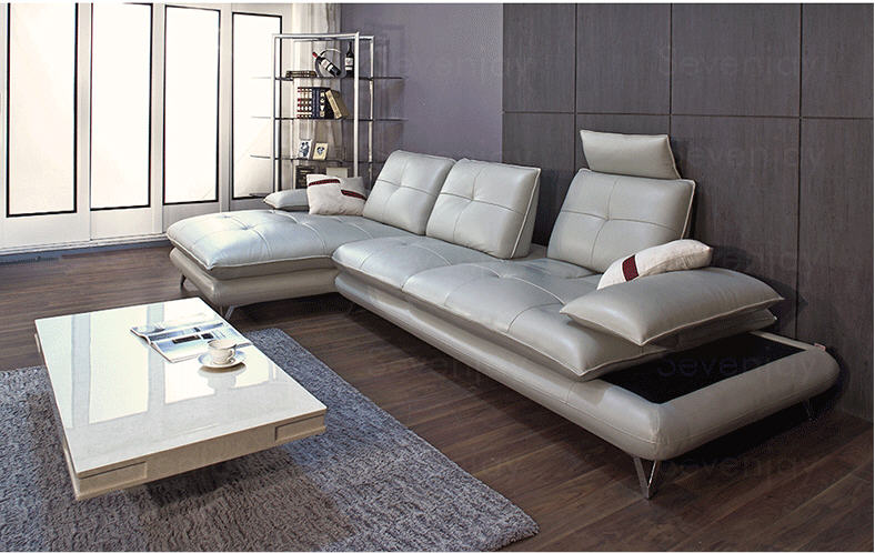 Living Room Sofa set corner sofa couch genuine leather sectional .