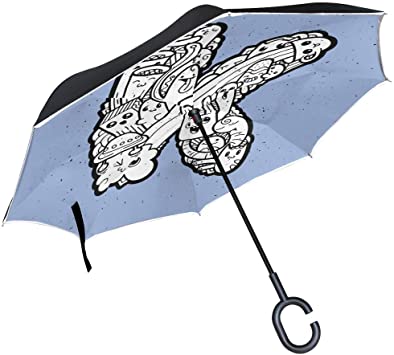 Amazon.com: Patio Umbrella Unusual Letter K Cartoon Pattern Anti .