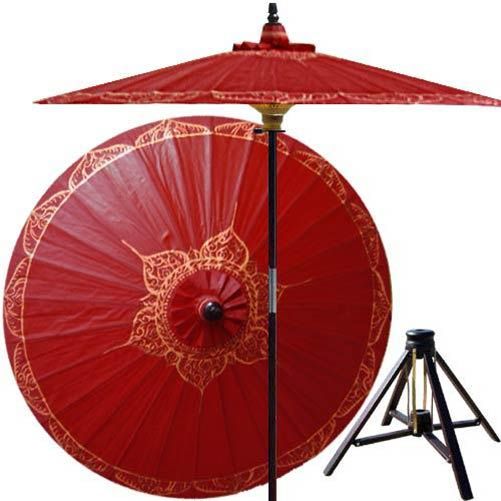 Siamese Dream (Oxblood Red) :: Outdoor Patio Umbrellas (With .