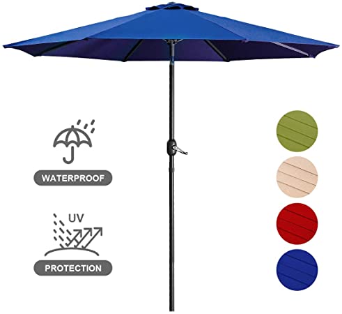 Amazon.com : Patio Umbrella 9FT Upscale Garden Table Umbrella with .