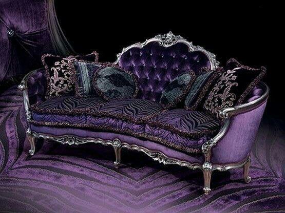 Victorian purple sofa | Purple sofa, Purple furniture, Purple cou