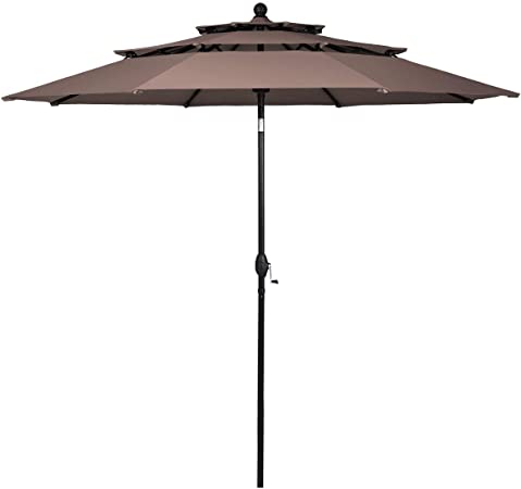 Amazon.com: Tangkula 10 Ft 3 Tier Auto-tilt Patio Umbrella .