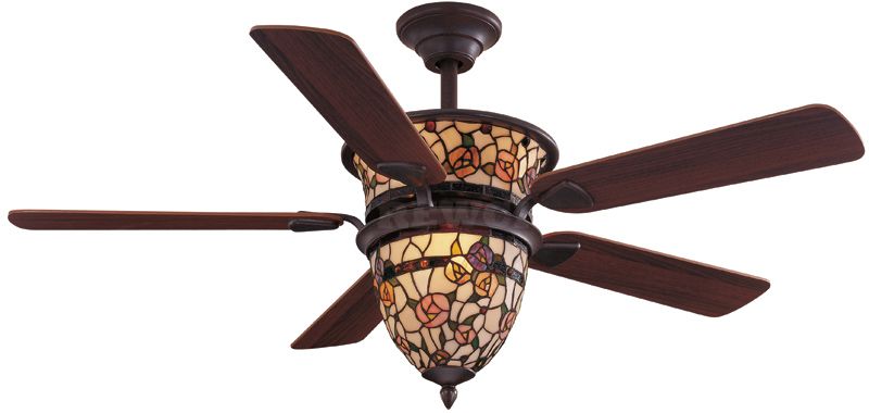 52" Ceiling Fan Victorian Tiffany Style with Light $249.00 .