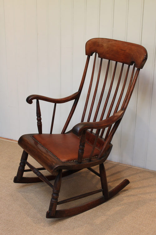Victorian Fruitwood Rocking Chair - Antiques Atl
