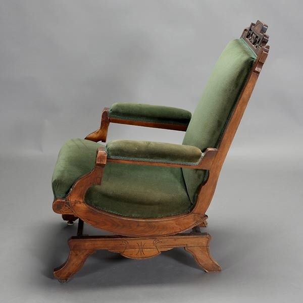 Victorian Platform Rocker | Victorian Platform Rocker with Green .