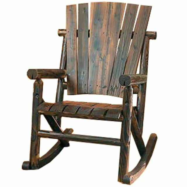 Rocking Chair Vintage Wood Rocker Rustic Seat Patio Deck Porch .