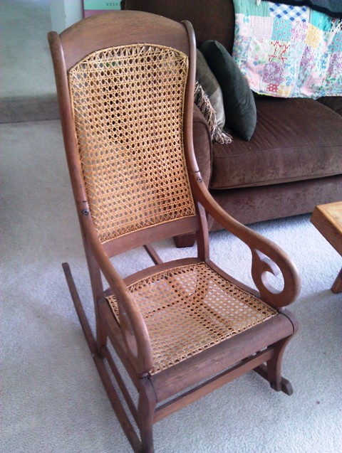 Vintage Wicker Rocking Chair in AJ's Garage Sale Albuquerque,