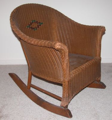 VINTAGE CHILD'S WICKER ROCKING CHAIR- -NR -- Antique Price Guide .