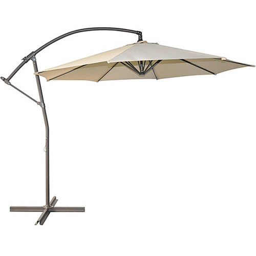 Mainstays 10' Push-Up Off-Set Umbrella, Tan - Walmart.com .