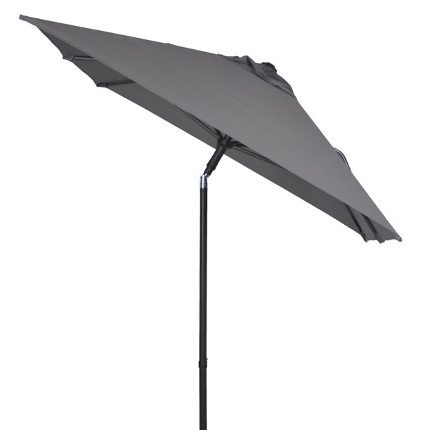 Mainstays 5.5' x 6.5' Rectangular Outdoor Market Patio Umbrella .
