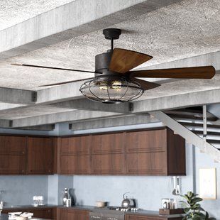 Industrial Style Ceiling Fans You'll Love | Wayfair (With images .
