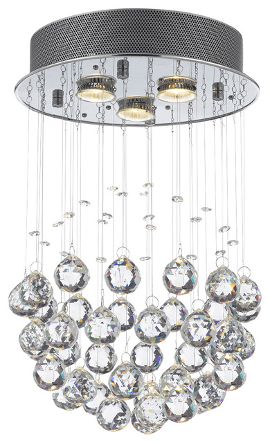 Modern Chandelier Rain Drop Crystal Ball Ceiling Lamp .