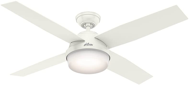 Hunter Dempsey Indoor / Outdoor Ceiling Fan with LED Light and .