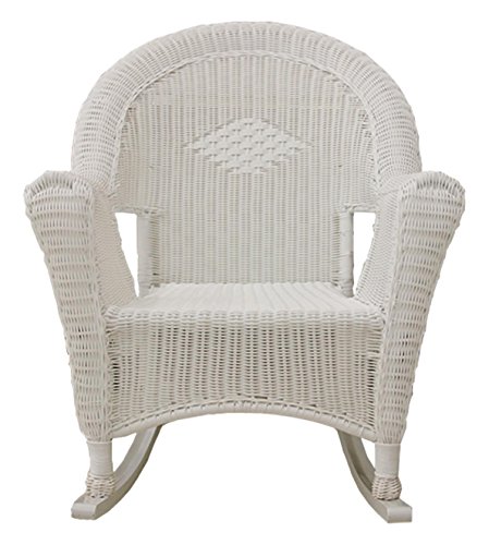 White Resin Wicker Rocking Chair Patio Furniture .