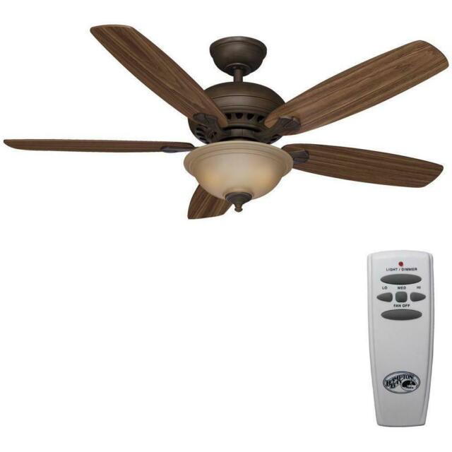 52-inch Tropical Bronze Outdoor Ceiling Fan Wicker Blades And .