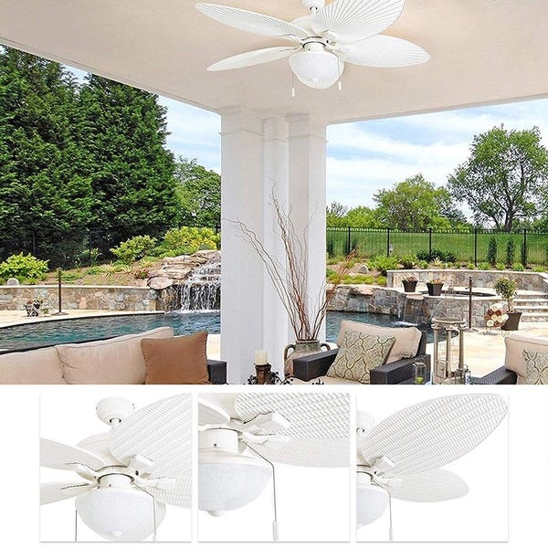 Shop Honeywell Inland Breeze White Outdoor LED Ceiling Fan with .