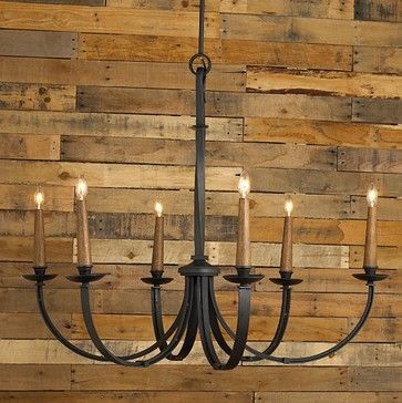 Modernized Rustic Iron Chandelier - Large - chandeliers - Shades .