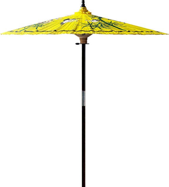 Asian Splendor in Sunburst Yellow Patio Umbrella Outdoor Patio .