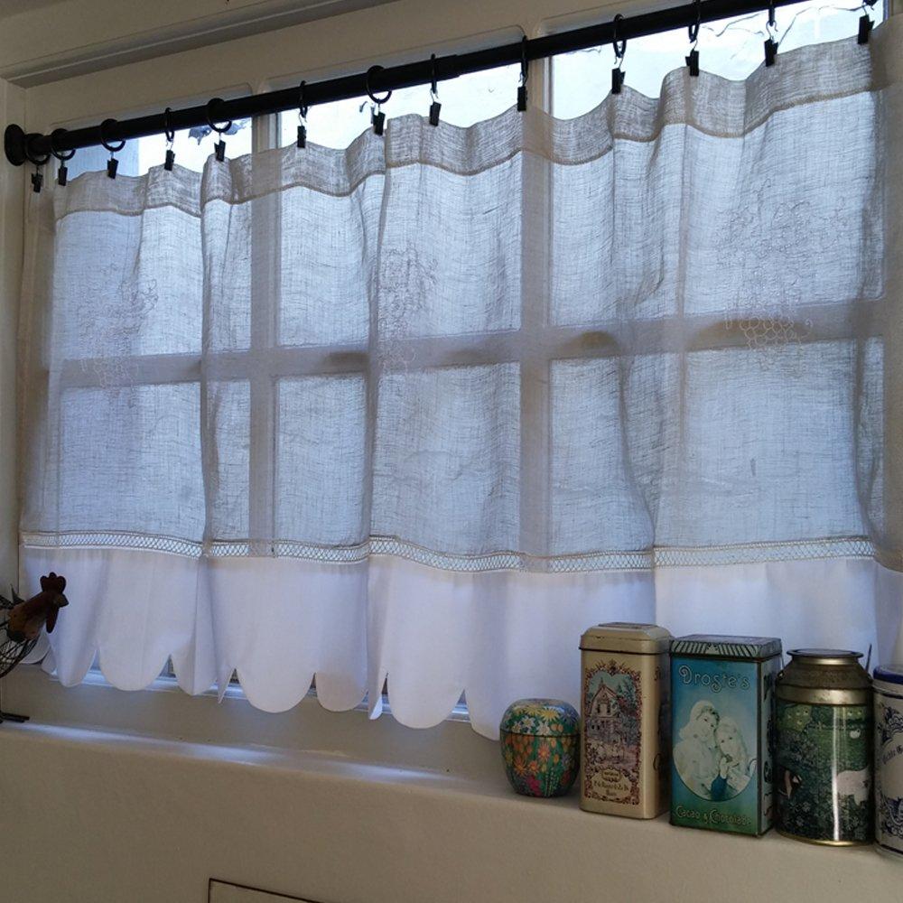 ... café curtain - see-through linen with a serrated edge for the kitchen café curtain ... ARPTQCY