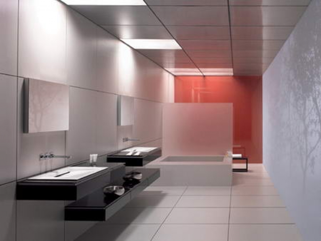 Futuristic office bathroom