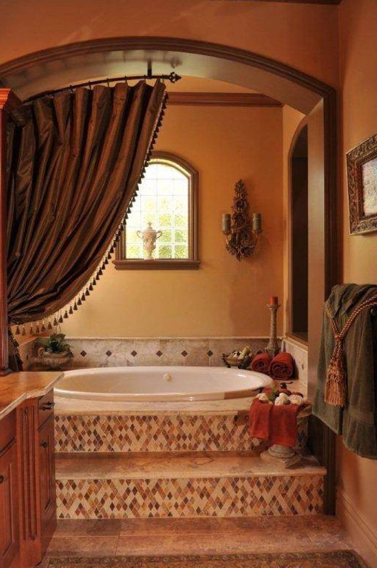 Inexpensive Tuscan bathroom