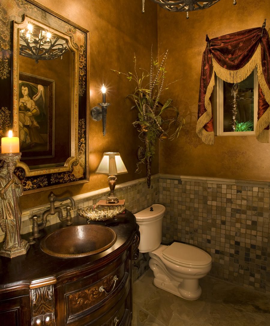 Graceful Tuscan bathroom