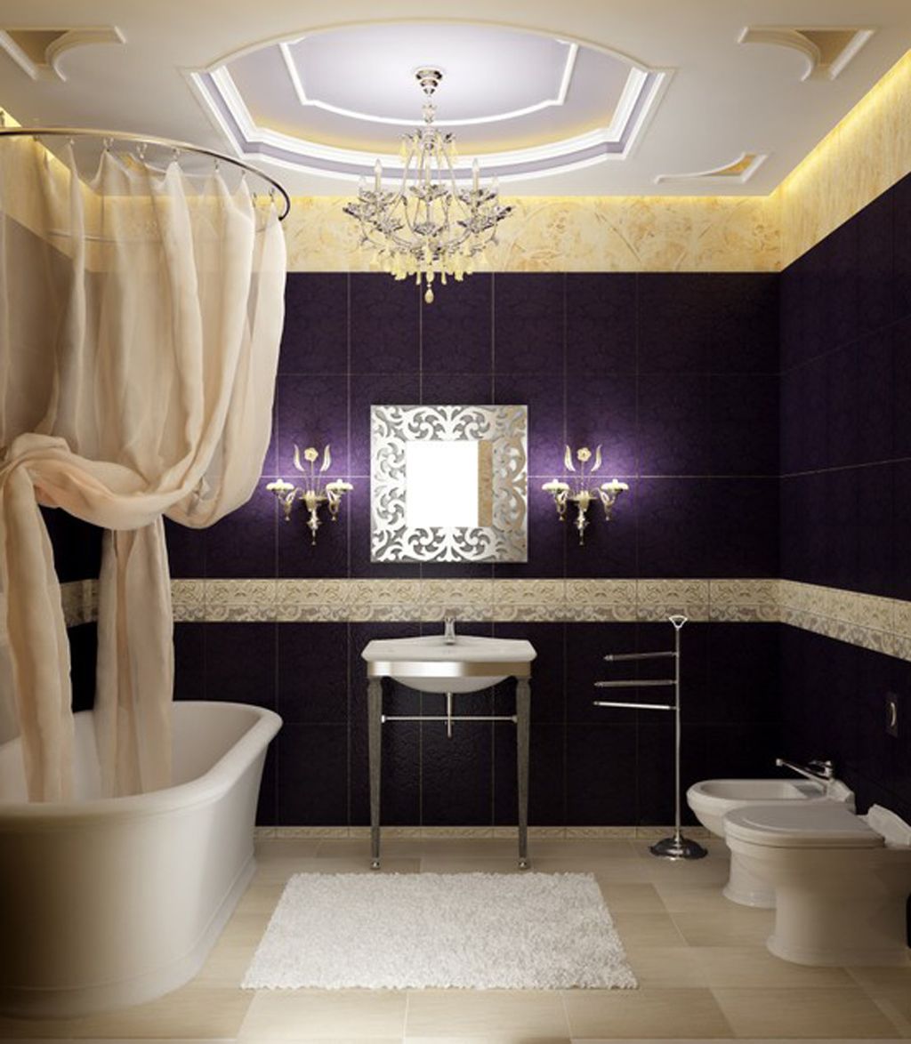 Princess-like purple bathroom