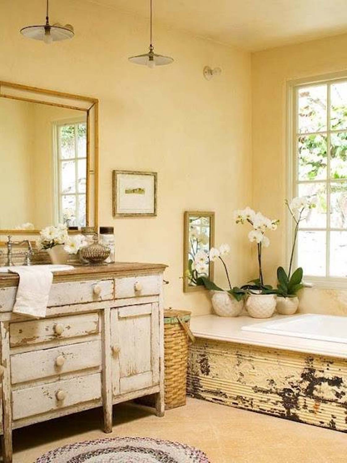 Bathroom in the shabby chic cottage