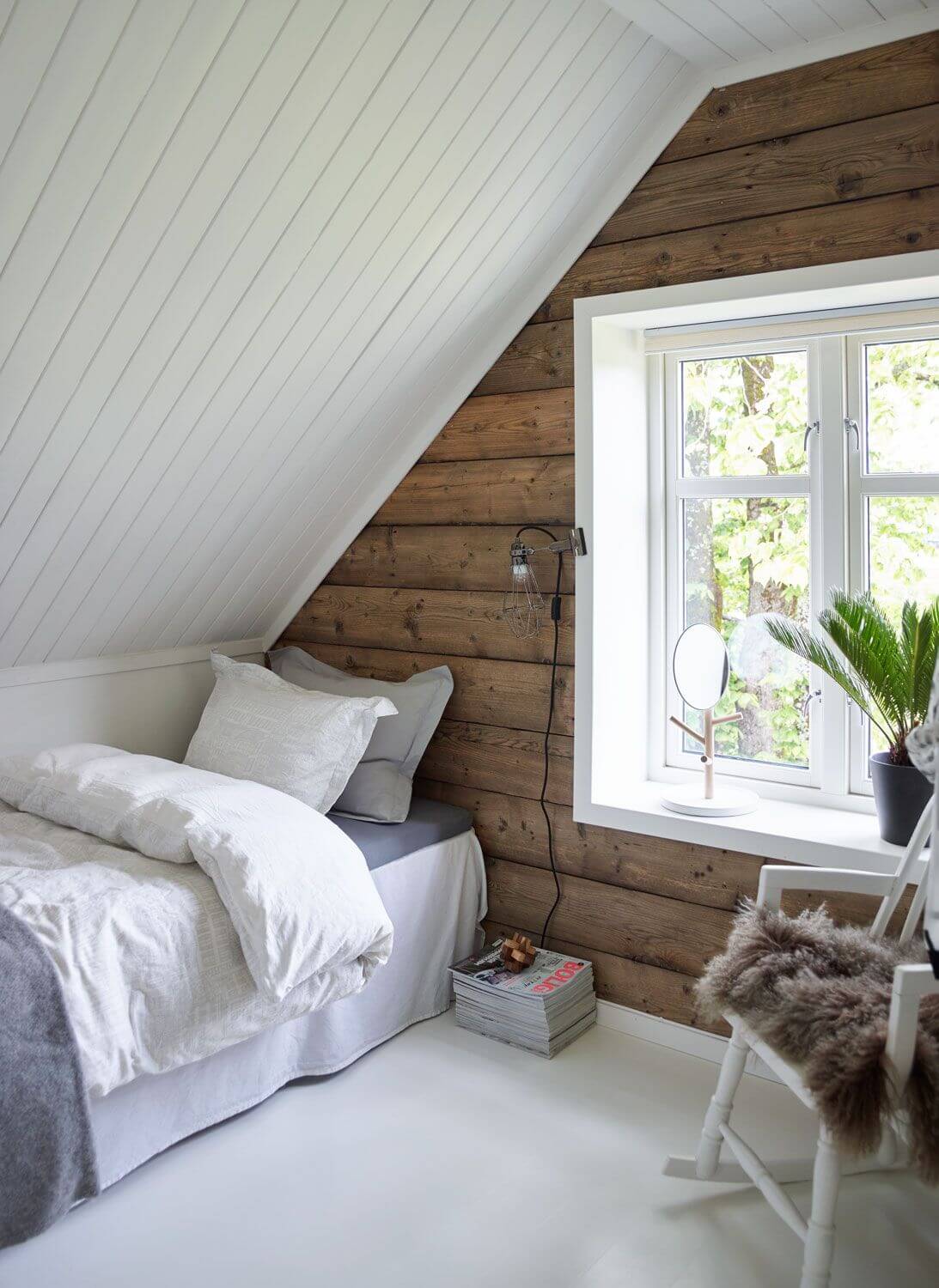 Simple bedroom in the attic