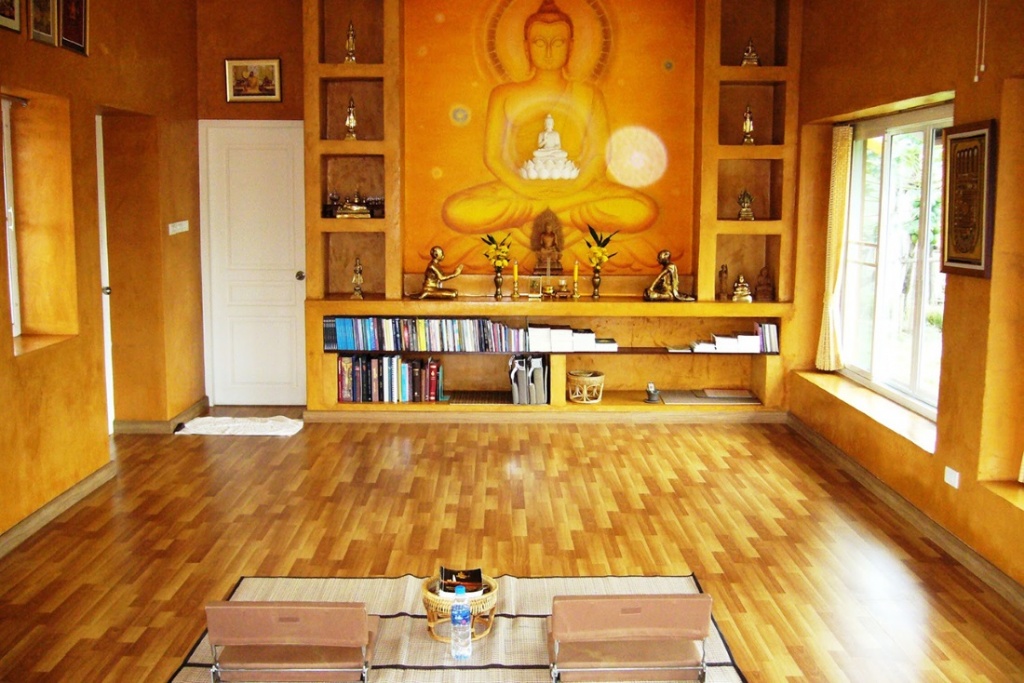 Bright meditation room