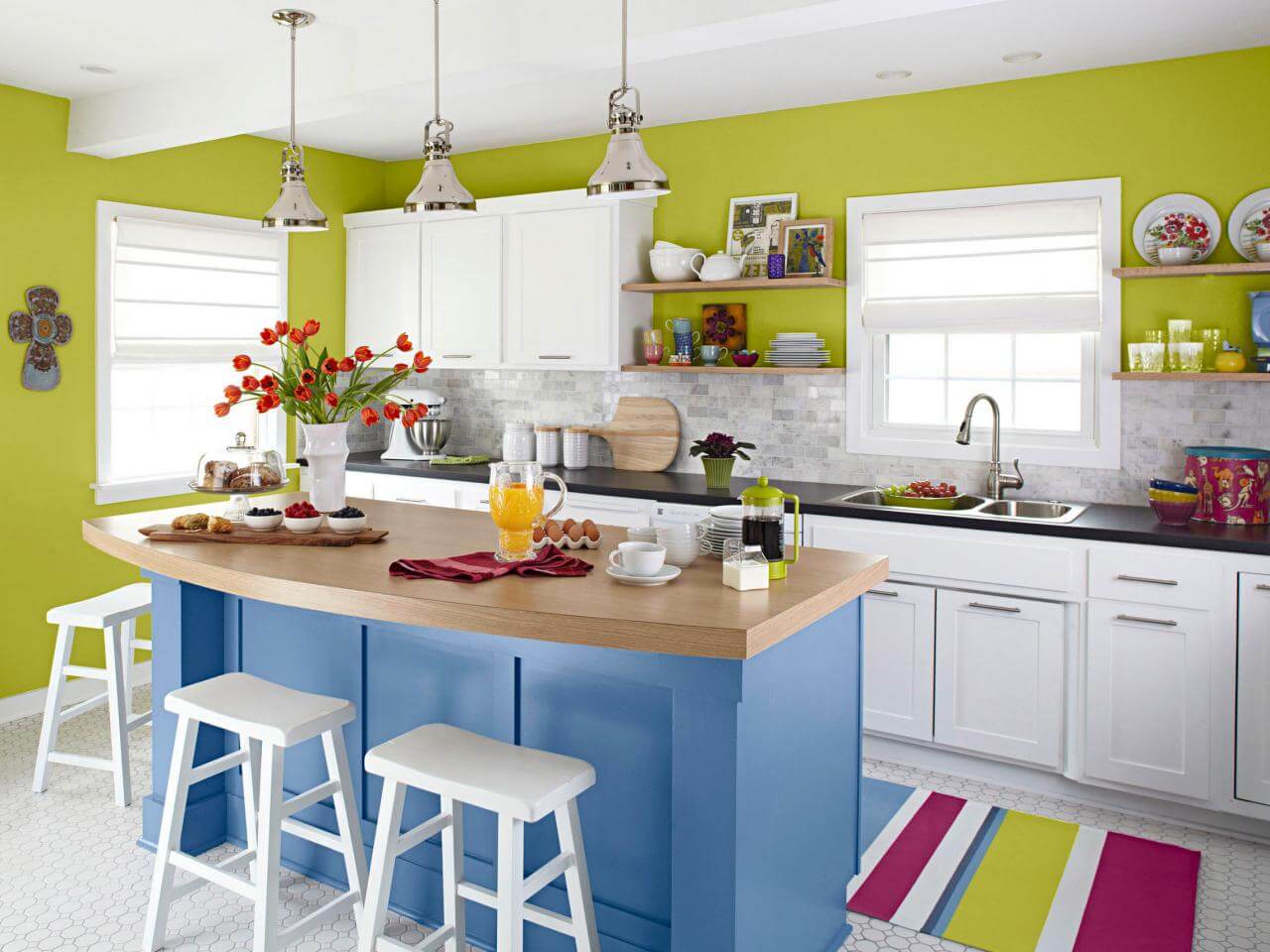 Large island kitchen inspired by Beach Cottage 