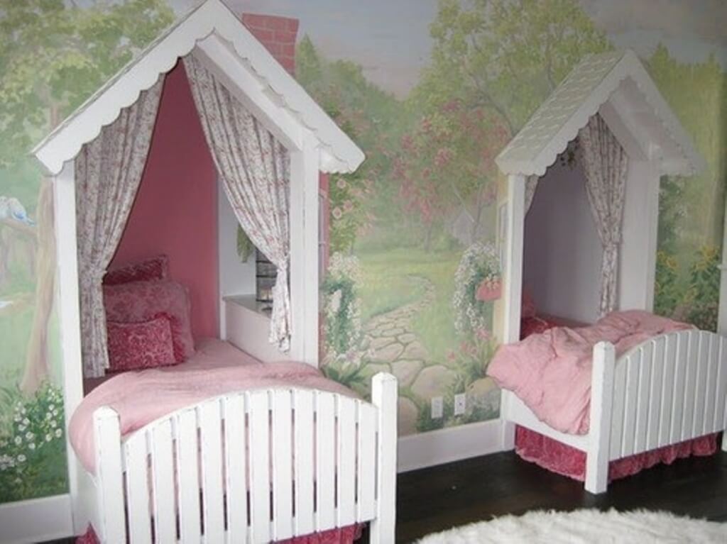 Pretty fairytale shared bedroom
