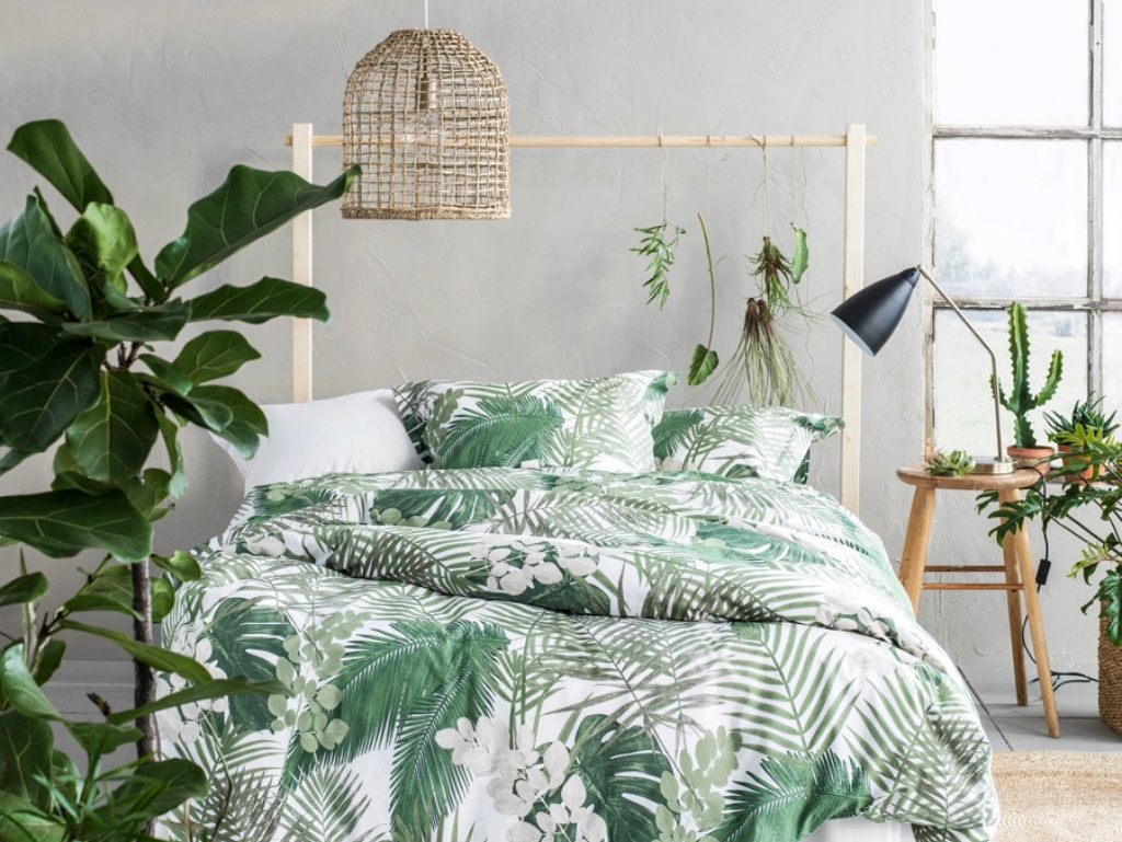 Fresh tropical bedroom