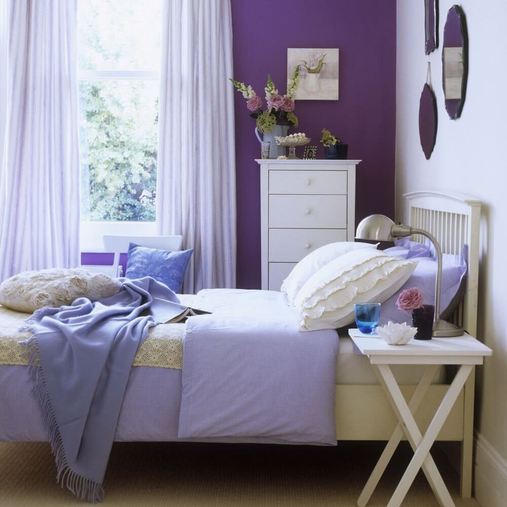 Chic purple bedroom