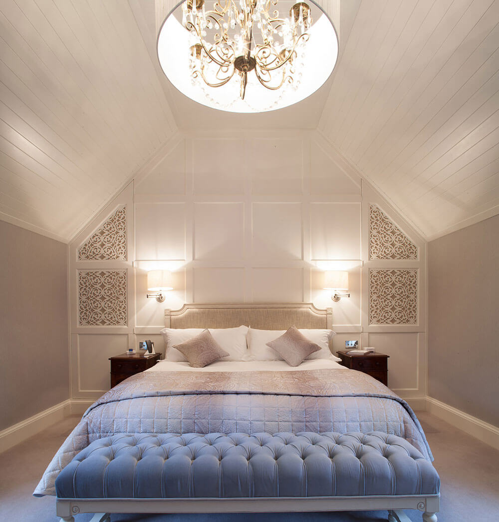 Ornate bedroom accent wall
