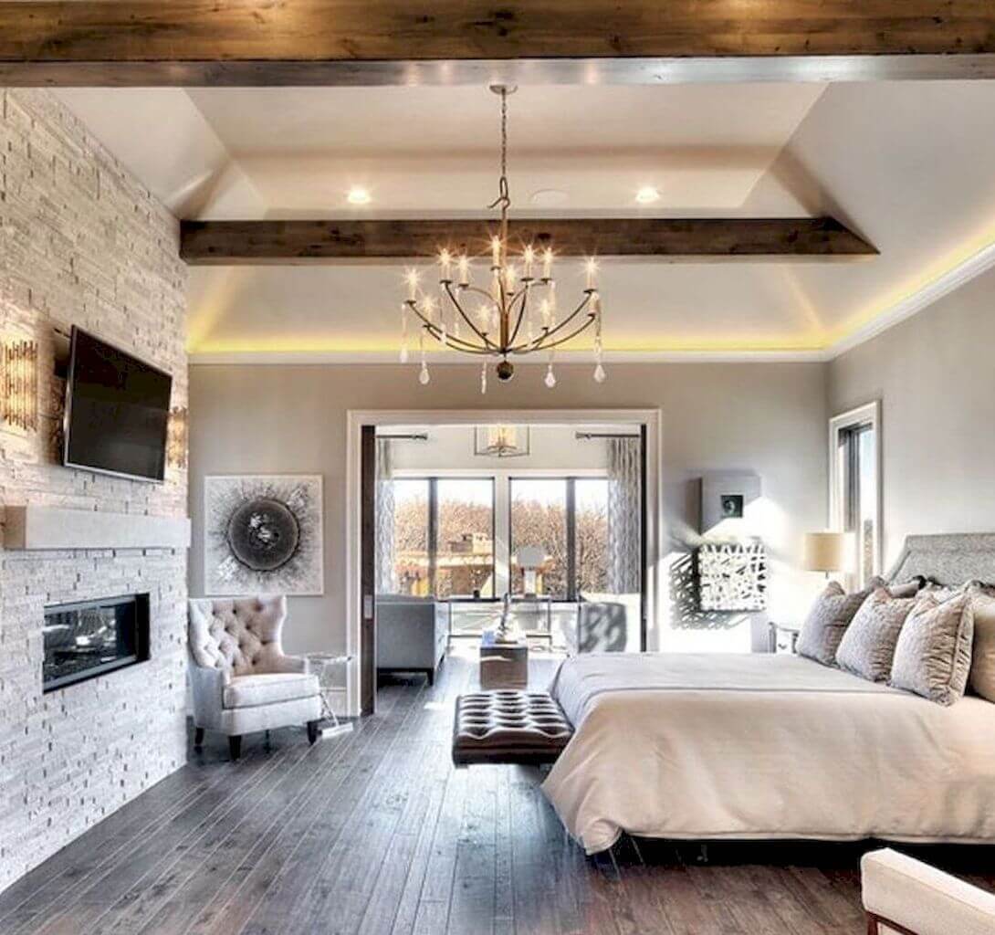 Luxurious rustic bedroom