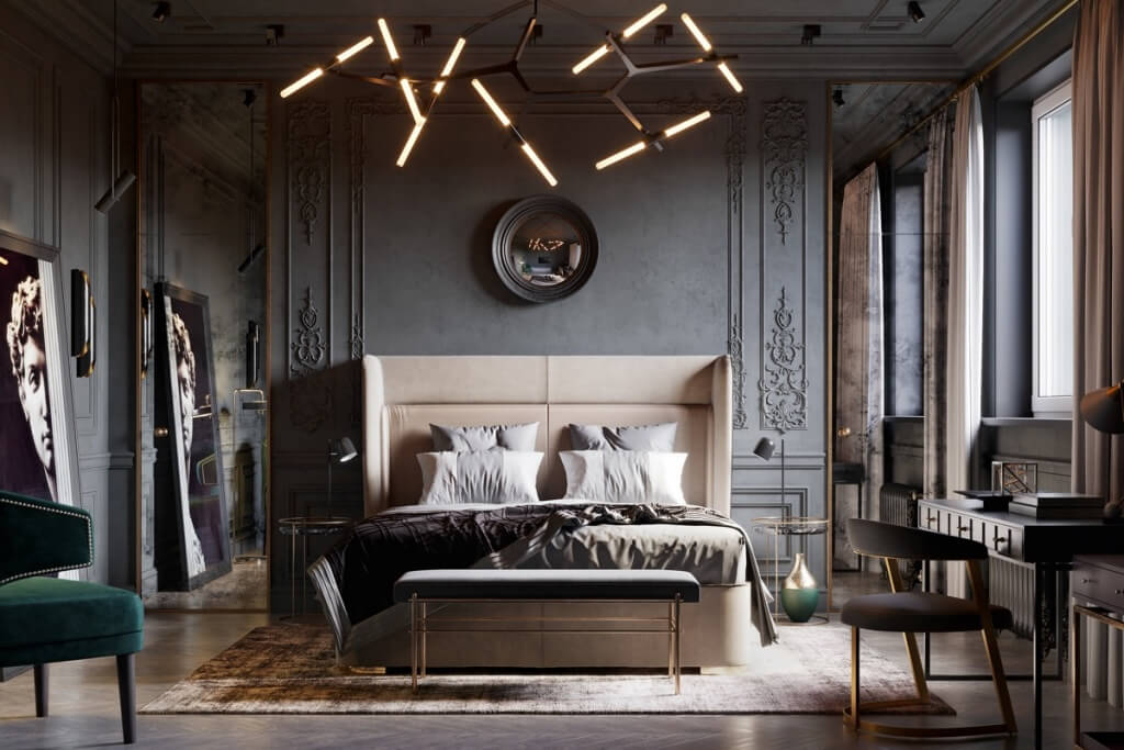 Elegant glamor bedroom
