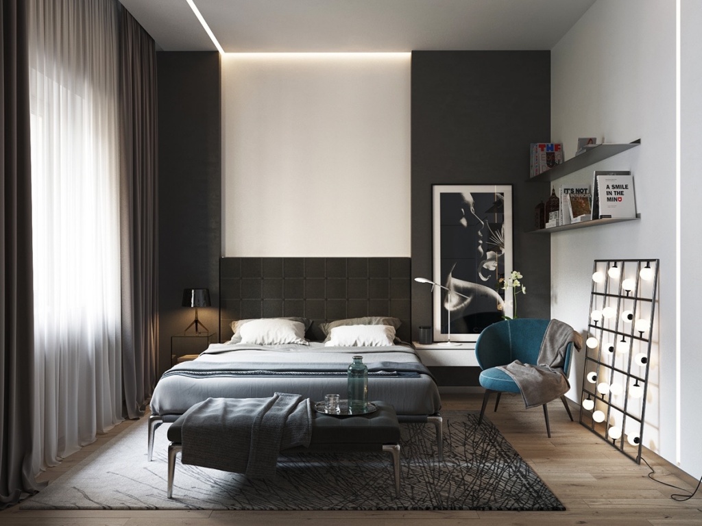 Quiet modern bedroom
