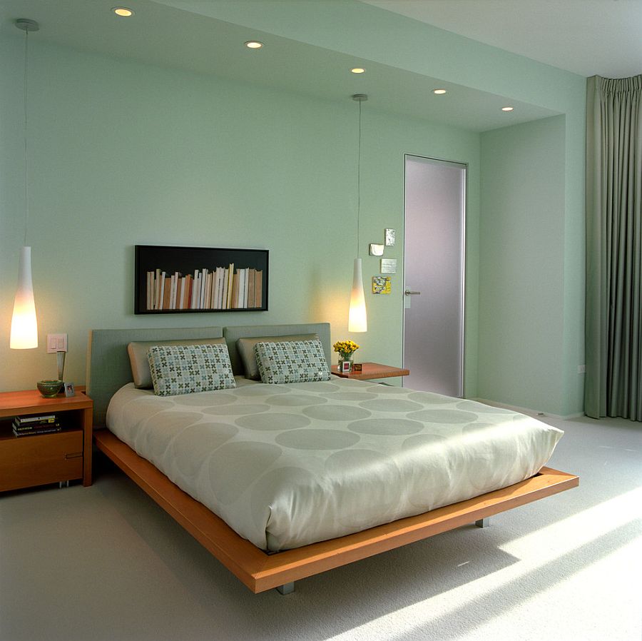 Green modern bedroom