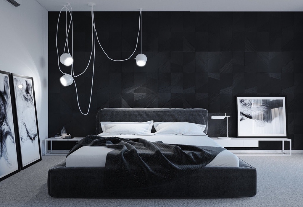 Cool dark bedroom