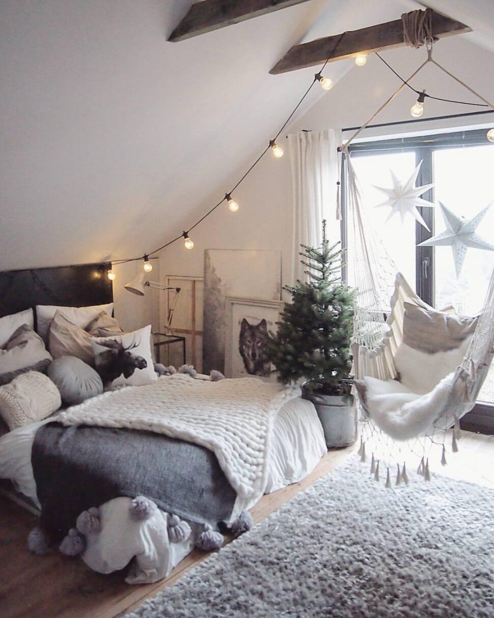 Sparkling bohemian bedroom