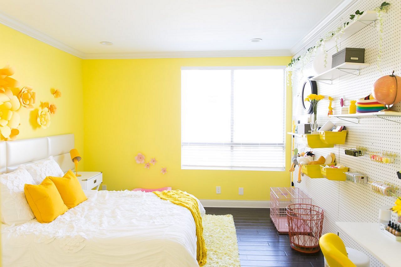 Sunny yellow bedroom
