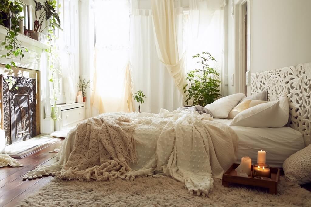 Comfortable romantic bedroom