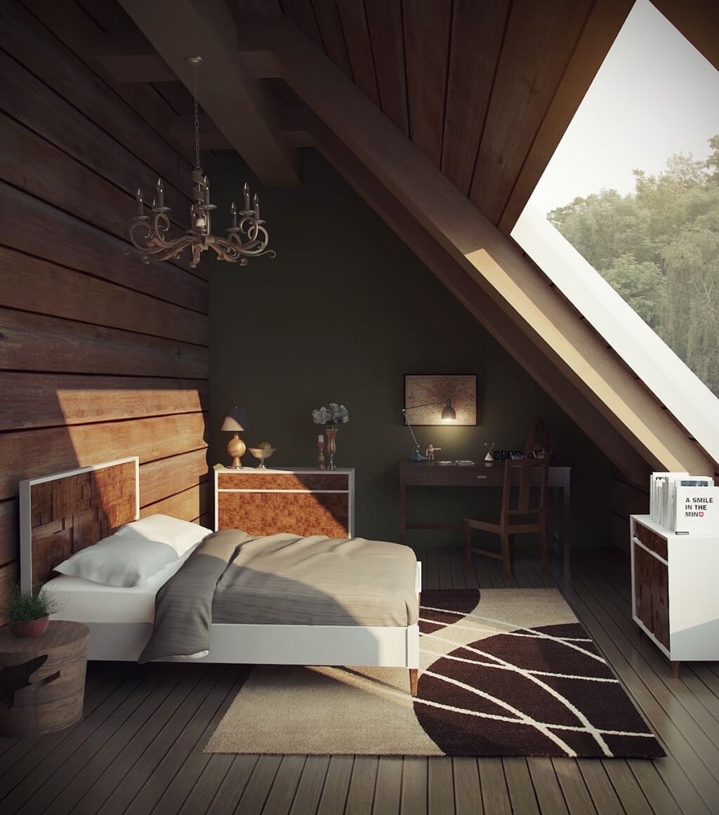 Stunning attic bedroom