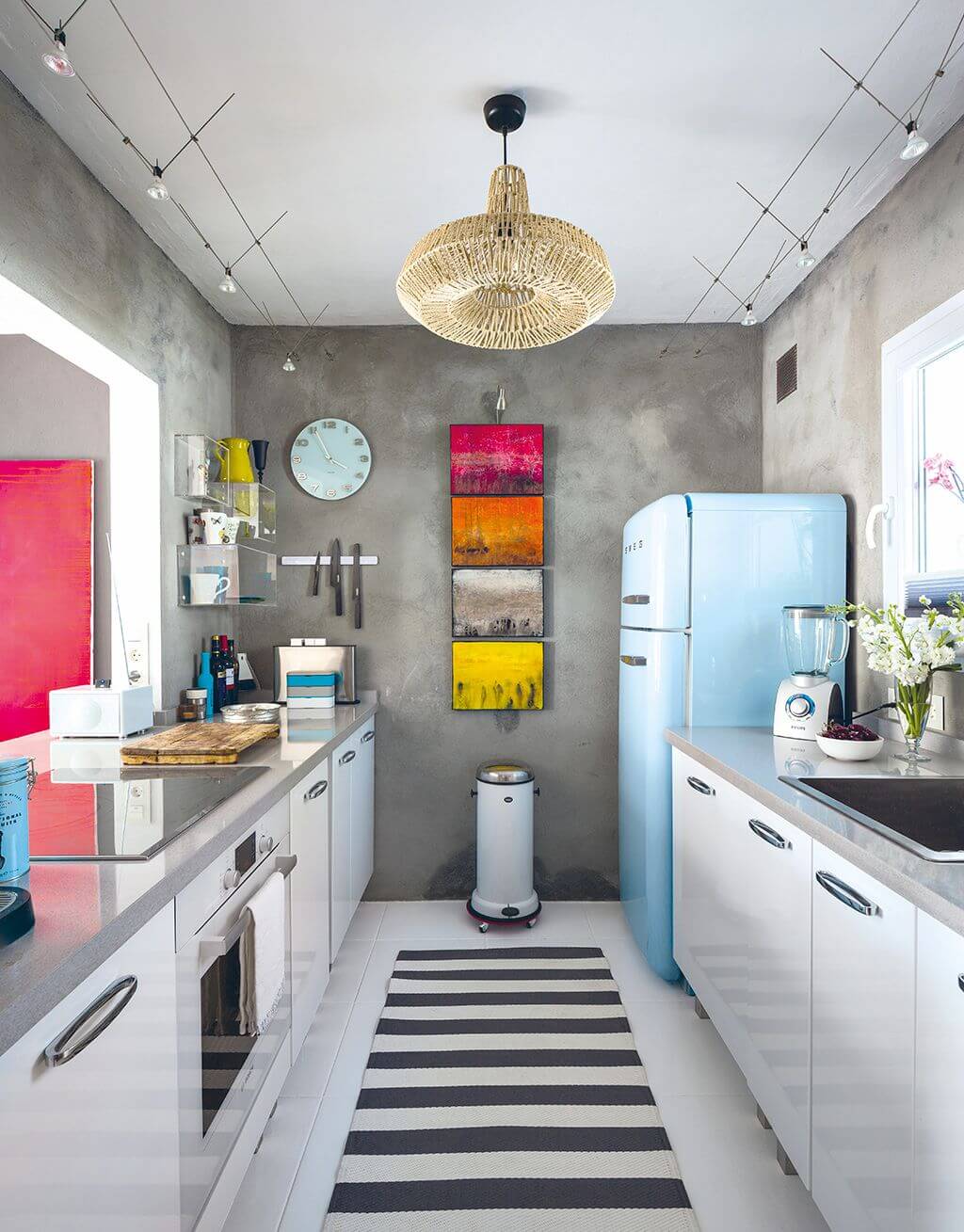 Colorful pantry kitchen