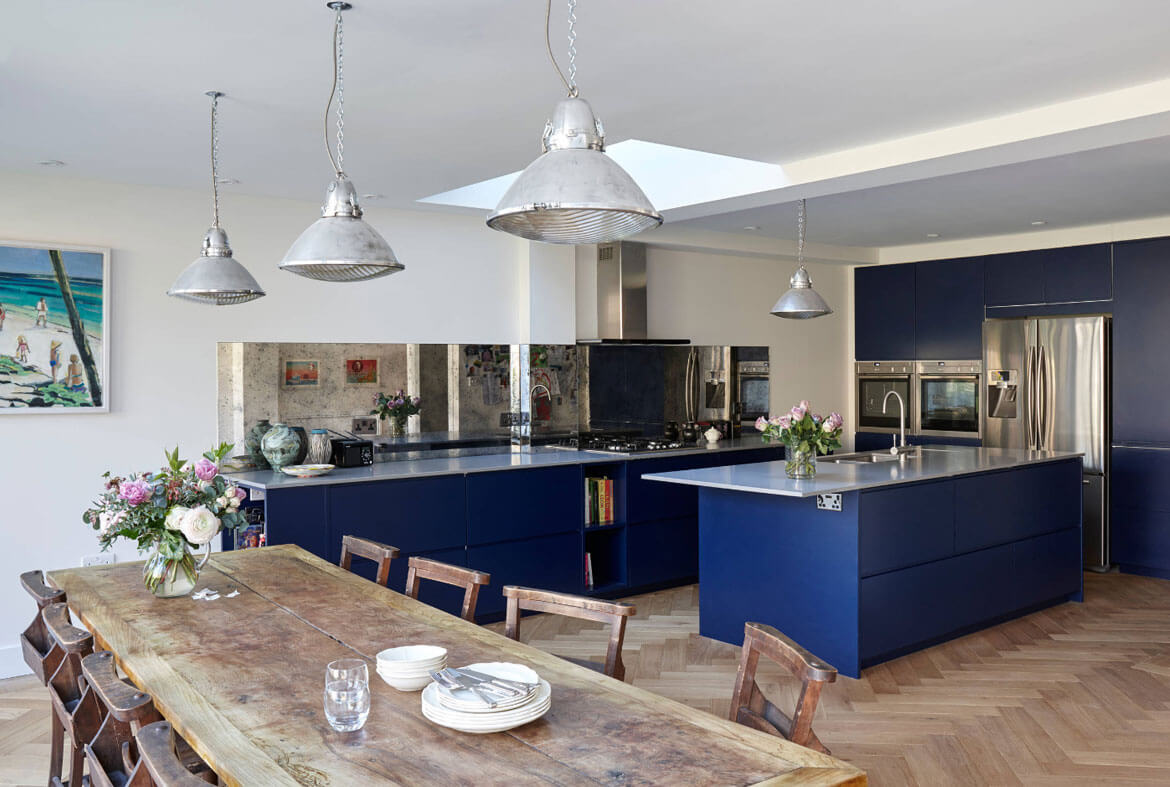 Big blue kitchen