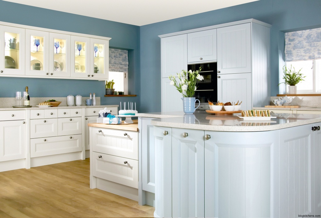 Pleasant blue kitchen