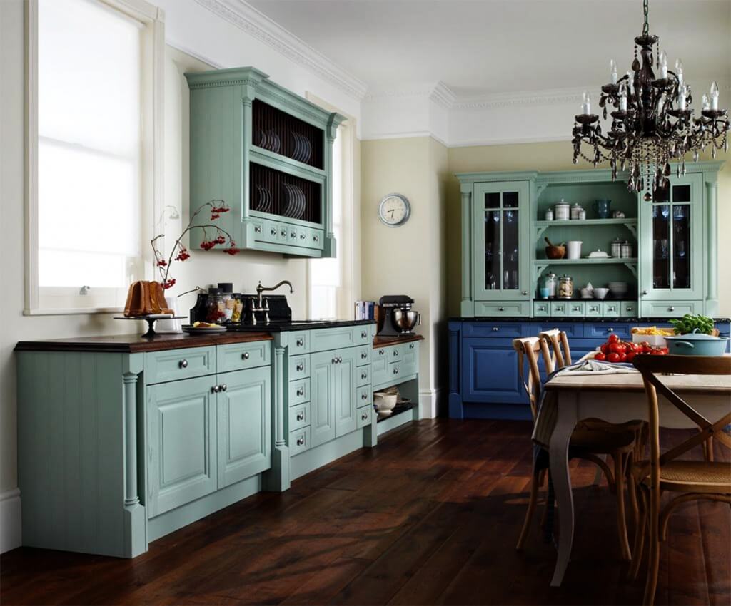 Vintage blue kitchen