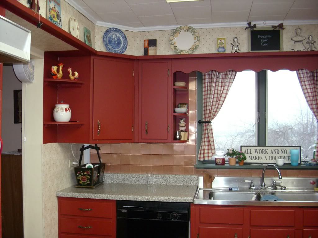 Nice red kitchen